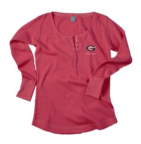 Georgia Bulldogs UGA Women's Thermal Long Sleeve T-Shirt