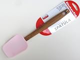 KitchenAid Pink Silicone Spoon Spatula with Bamboo Handle