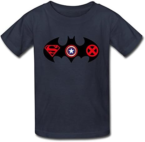 Batman Superman Captain America X Men Logo Baby's T Shirt 12 Months Navy