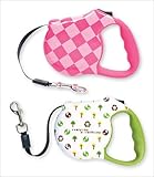 IMAGE OF Prep Pink Avant Garde Retractable Dog Leash (9FT)