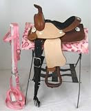 10 Miniature Horse / Sm Pony Complete Saddle Set -Pink