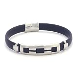 Stainless Steel And Rubber Bracelet