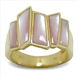 Size 7 18K yellow gold Neron Mother of Pearl Ring