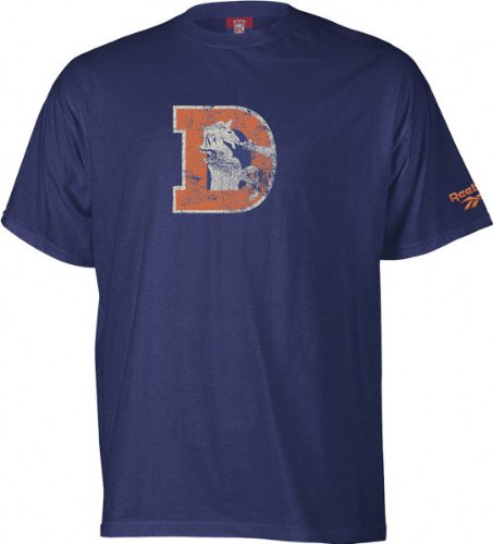 Denver Broncos -Blue- Soda Rubber Gridiron Classics Logo T-Shirt