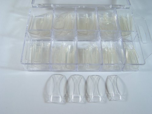 100 Clear French-Tips Glas-Tips in Tip-Box (Style 11)