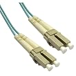10Gb Fiber Optic Cable, LC/LC, Multi Mode, Duplex - 3 Meter (50/125 Type) - Aqua