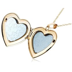 Médaillon Cœur jaune 14k or satiné, 18