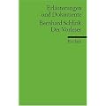 Erl�uterungen und Dokumente zu Bernhard Schlink: Der Vorleser