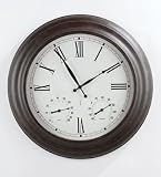 Office Products : Indoor or Outdoor 24' Clock, thermometer and Hydrometer