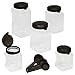 Snapware Airtight 10 piece Plastic Canister set includes, 2-ea 11.1 cupsquare, 4.4 cup square, 1-ea 15.9 cup square with scoops