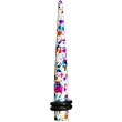 4 Gauge Acrylic Rainbow Bubblegum Spatter Straight Taper