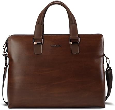 Wild Rhino Men's Handbag Briefcase Business Bag Bashionable Casual Cross-section Leather Man Bag Brown