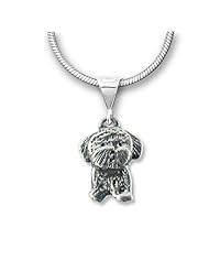 Sterling Silver Bichon Frise Pendant by The Magic Zoo