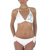 Mossimo Black: Embroidered Butterfly Swimwear - White/ Jade