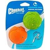 Chuckit! Dog Fetch RECYCLED RUBBER REBOUNCE BALL Medium 2 Pack