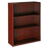 Lorell 87268 3-Shelf Bookcase - Mahogany - LLR87268