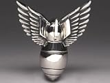 Silver Star "Winged Bomb" Chrome Metal Belt Buckle