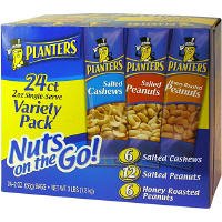 Planters-Nuts On the Go Snack Packs, 24/2 oz Variety Packs