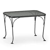 Woodard Wrought Iron Patio End Table Size-Color - 17 in. Round - Hammered Pewter