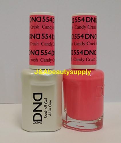 DND Daisy Duo Soak off Gel and Matching Nail Polish - 2016 Collection + Buy 2 colors get 1 FREE airbrush Stencil (554 - Candy Crush)