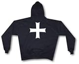 Medieval Crusades Style Cross Men's Hoodie Sweat Shirt Small thru 4XL