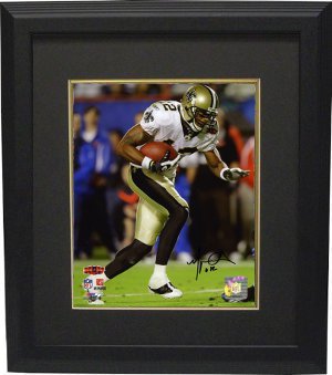 Marques Colston signed New Orleans Saints 8x10 Photo (Super Bowl XLIV) Custom Framed- Colston Hologram