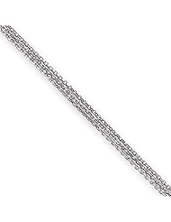 Ann Harrington Jewelry 14k White Gold .70 mm 3 Stranded Cable Chain