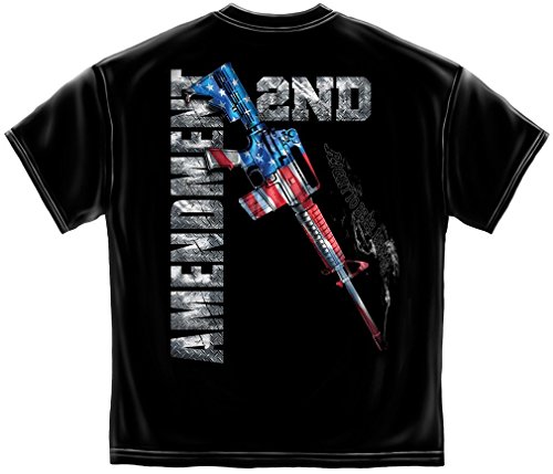 2nd Amendment T-Shirt Ar15 Second Amendment Flag Black