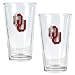 Oklahoma Sooners NCAA 2pc Pint Ale Glass Set by Great American Products