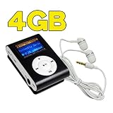 from Swees Swees 4GB Clip Mp3 player with FM radio and LCD screen - Black - Free Shipping