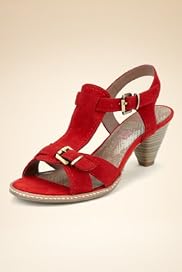 Footglove Fashion Leather Mid Heel Buckle Sandals [T02-7641A-S]