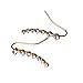 Orangesky 1Pair Rhinestone Crystal Earrings Ear Hook Stud Jewelry Sliver (Gold)