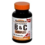 Sundown High Potency B & C Complex, Time Release, 100 Tablets (Pack of 4)