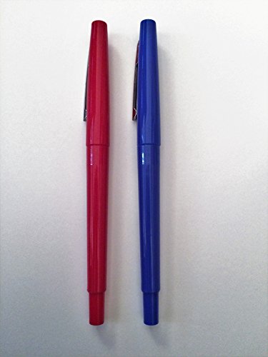 Red and Blue Fine Point Felt Tip Pens