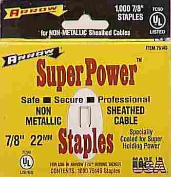 ARROW 7514S Staple,7/8 In,Pk1000