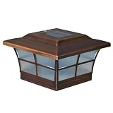 Classy Caps 6 x 6 in. Copper Plated Prestige Solar Post Cap