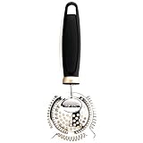 Pedrini Black & Satin Stainless Steel Cocktail Strainer