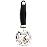 Pedrini Black & Satin Stainless Steel Cocktail Strainer