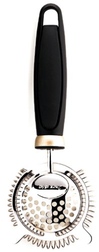 Pedrini Black & Satin Stainless Steel Cocktail Strainer