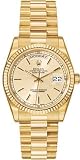 Rolex Oyster Perpetual Day-Date 18kt Yellow Gold Diamond Mens Watch 118238BKDP
