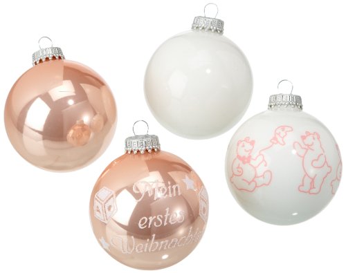 Brauns-Heitmann SG0201-5103 Weihnachtskugelset Baby / Girl / 8 Kugeln / 7 cm Kugeln / rose Preisvergleich