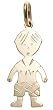 14k Yellow Gold Little Boy Charm