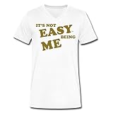 top AQUNEM Men's It's Not Easy Being Me T-Shirts White S