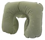 Inflatable Travel Shaped Neck Pillow - Soft Flocked Surface