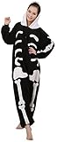 WOWcosplay Cosplay Halloween Romper Costume Party Pajamas Unisex Kigurumi Skull M