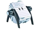 Durable Telindex Flip Card File Supplied Complete With 500 Pre printed Cards For Addresses Telephone Numbers Fax Numbers And Email Addresses Black And Silver Design Each