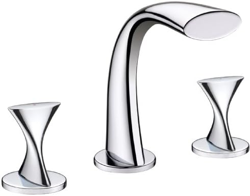 Ultra Faucets UF55510 Twist Collection Two-Handle Widespread Bathroom Sink Faucet, Chrome