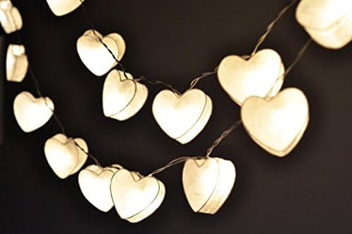 Romantic Lights Night Lights White Sweet Heart Hanging Lights for Bedroom Decoration 20 Lights/set