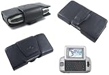 PREMIUM BLACK LEATHER CASE POUCH WITH BELT CLIP FOR DANGER SIDEKICK 2 & 3