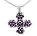14K Amethyst Flower Cross Pendant with 18 Chain